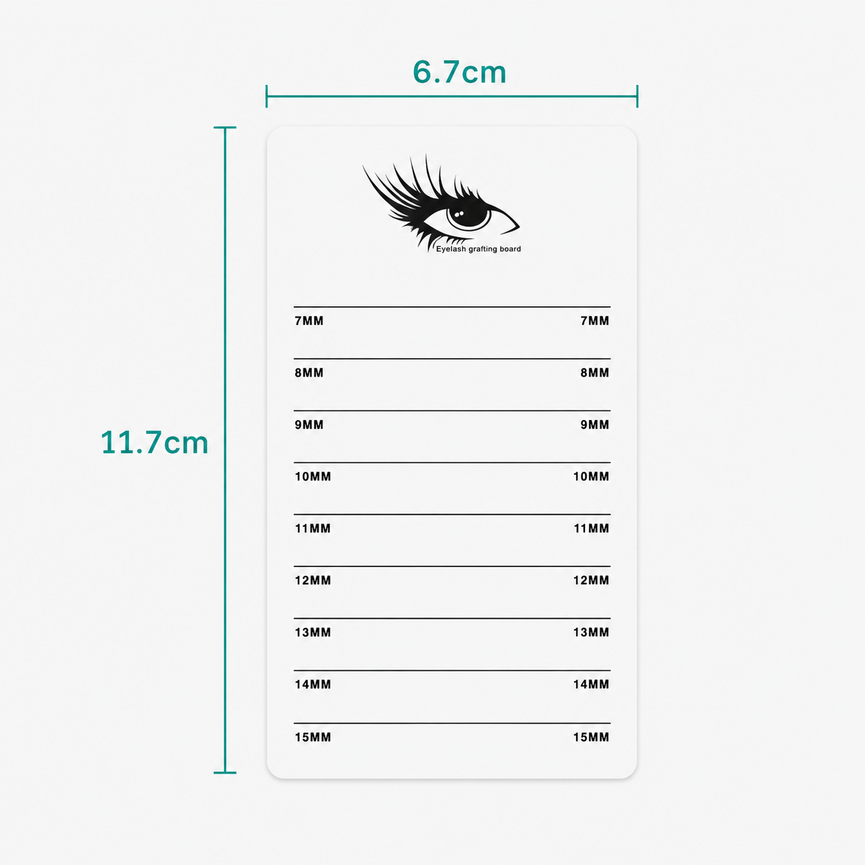 Professional acrylic lash palette with lash length markings for organizing eyelash extension strips and improving application efficiency