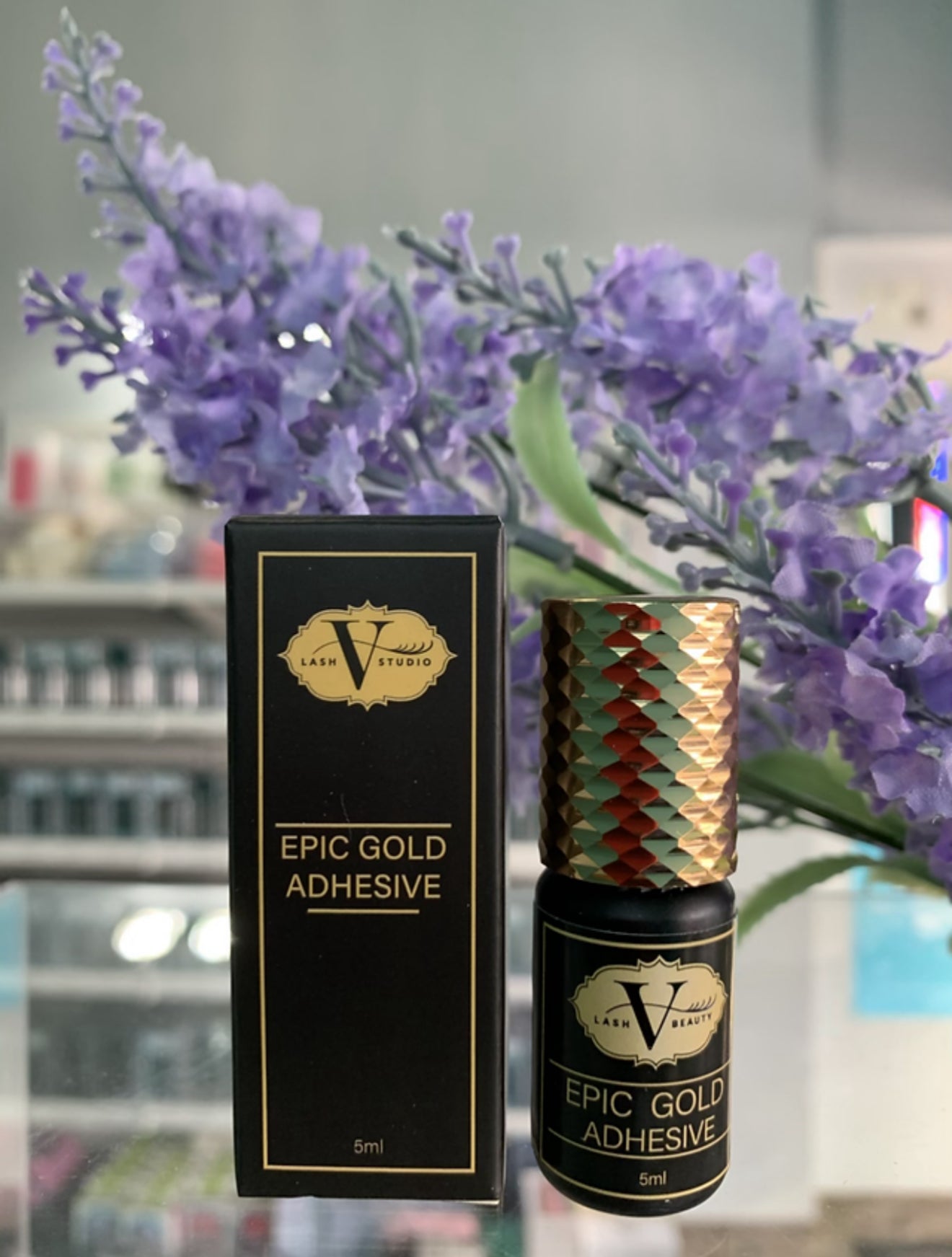 Gold Eyelash Extension Adhesive – 1 Second Drying Lash Glue | 5mL