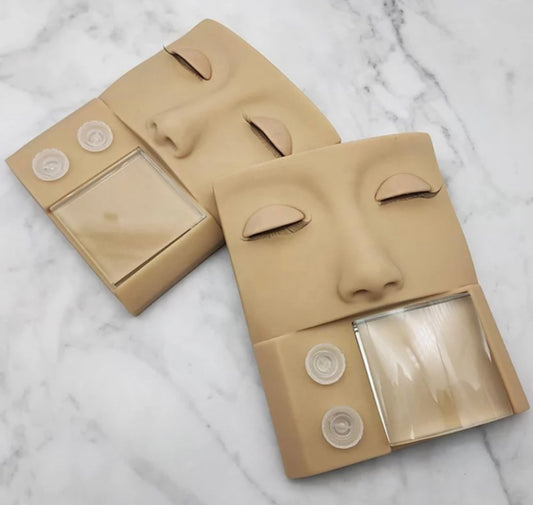 Silicone Lash Practice Head with Flat Back for Eyelash Extensions