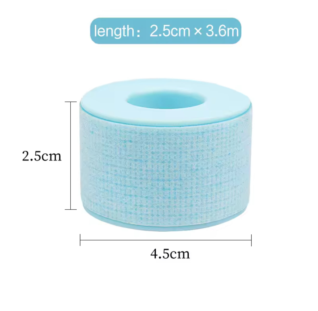 Silicone Lash Extension Tape Roll with Size Measurements