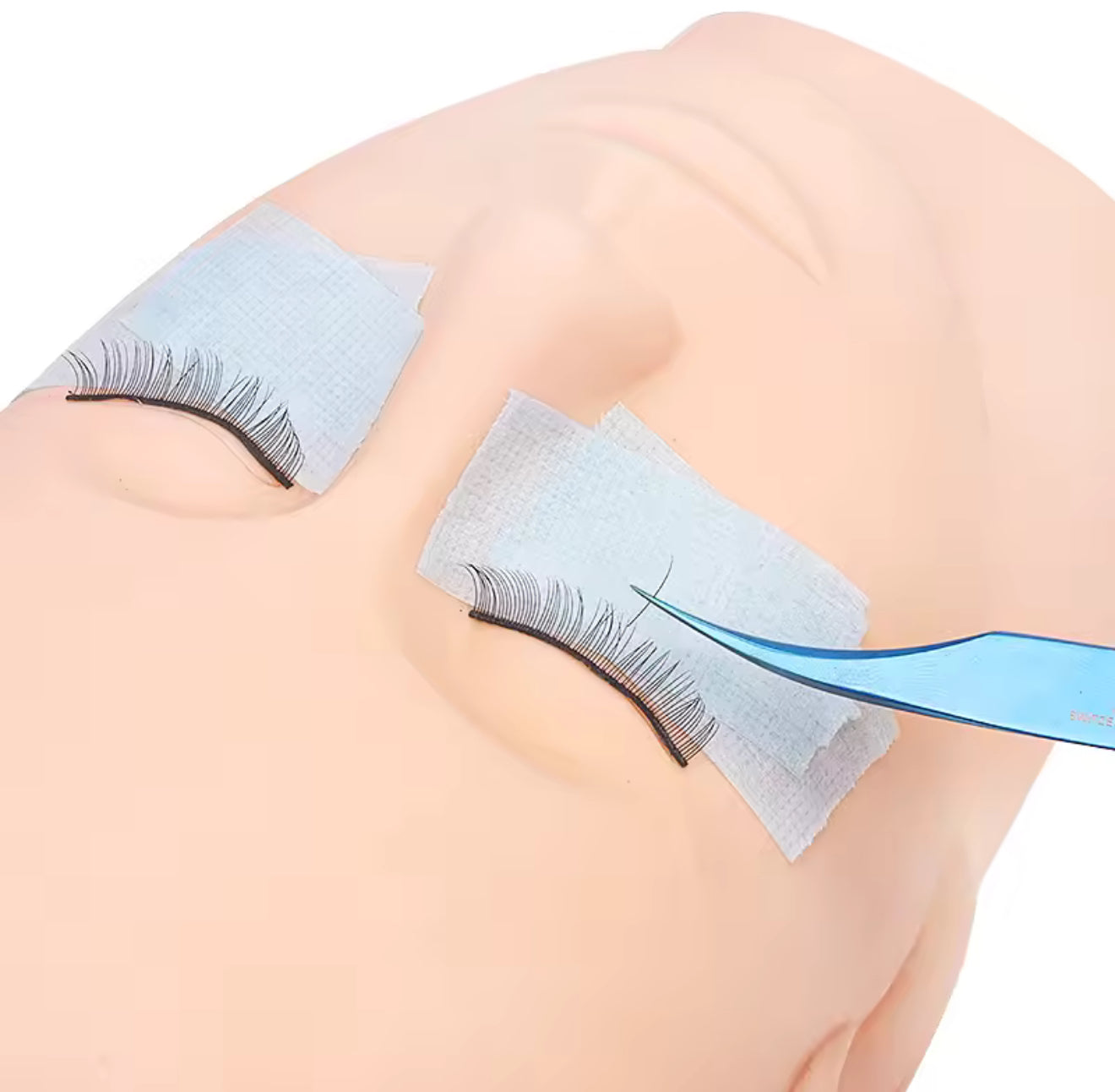 Silicone Lash Tape in Use for Eyelash Extension Isolation