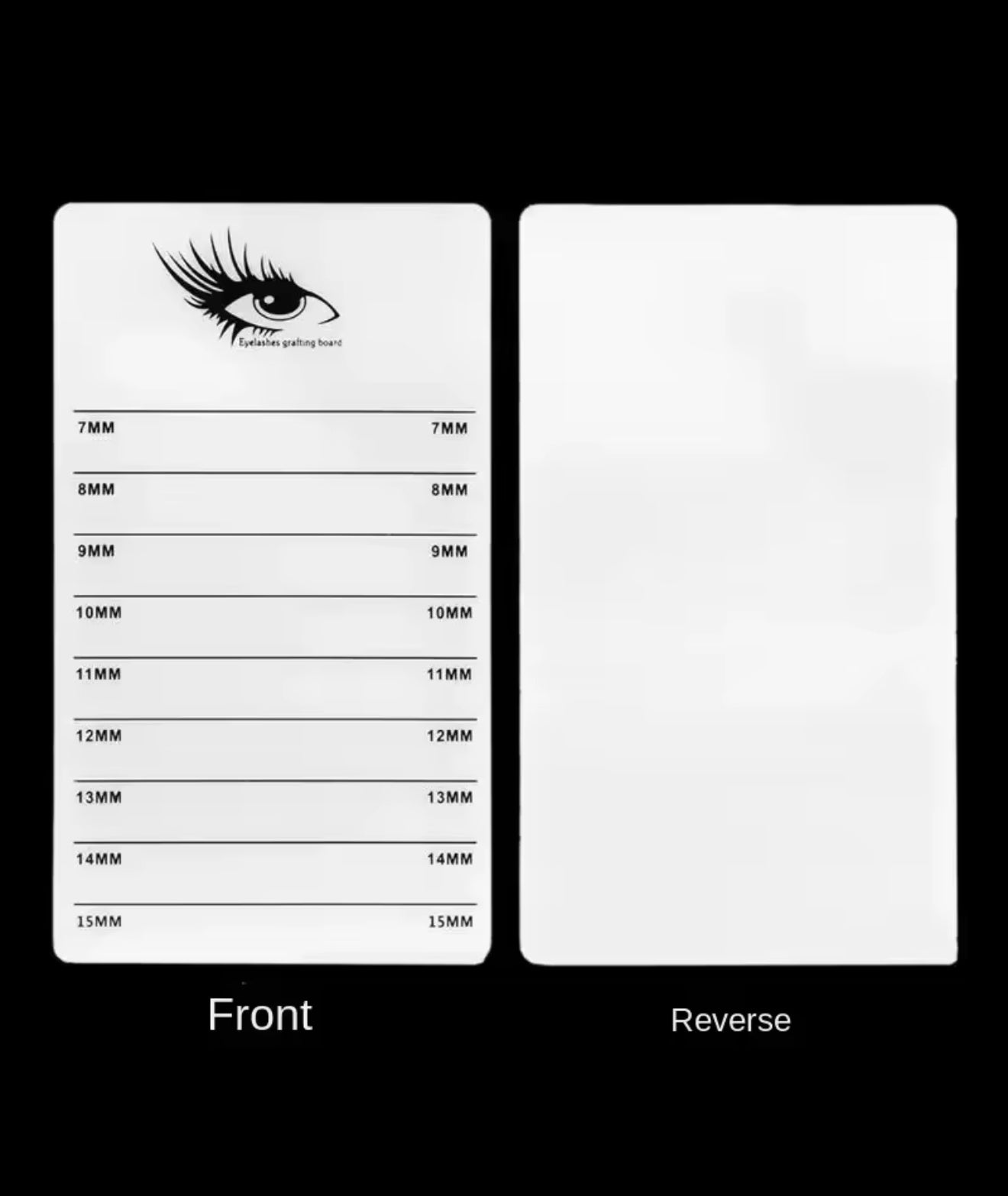 Acrylic Lash Palette for Lash Artists – Lash Tile with Length Markings