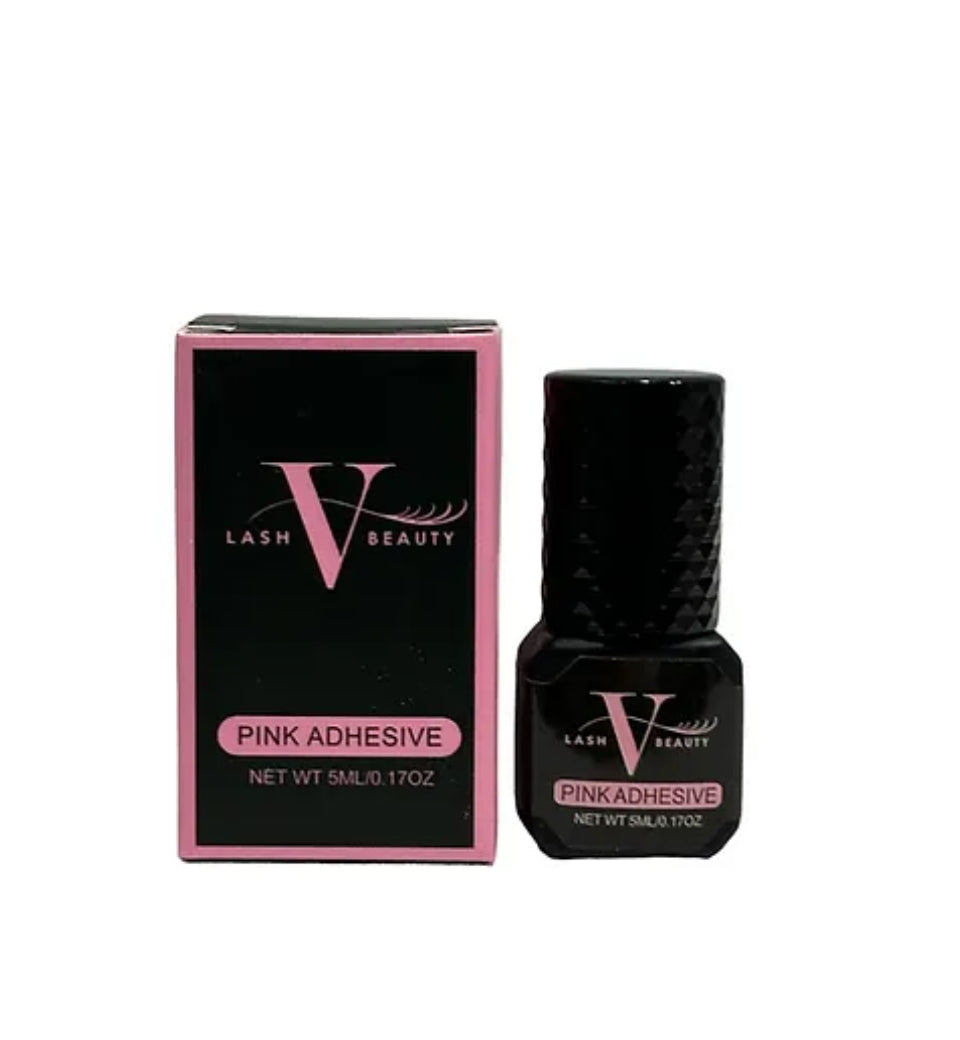 Pink Eyelash Extension Adhesive – 1s Lash Glue for Professionals | 5mL