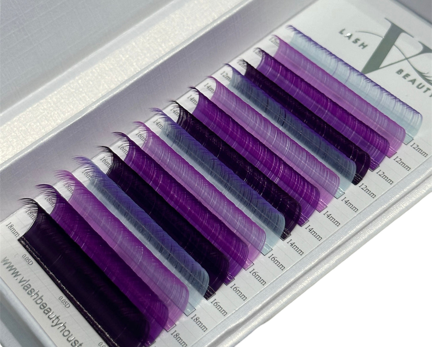 Purple Eyelash Extensions – 0.05mm Colored Volume Lashes