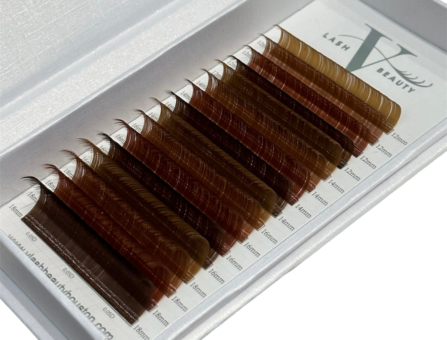 Professional colored lash tray – vegan, cruelty-free volume extensions