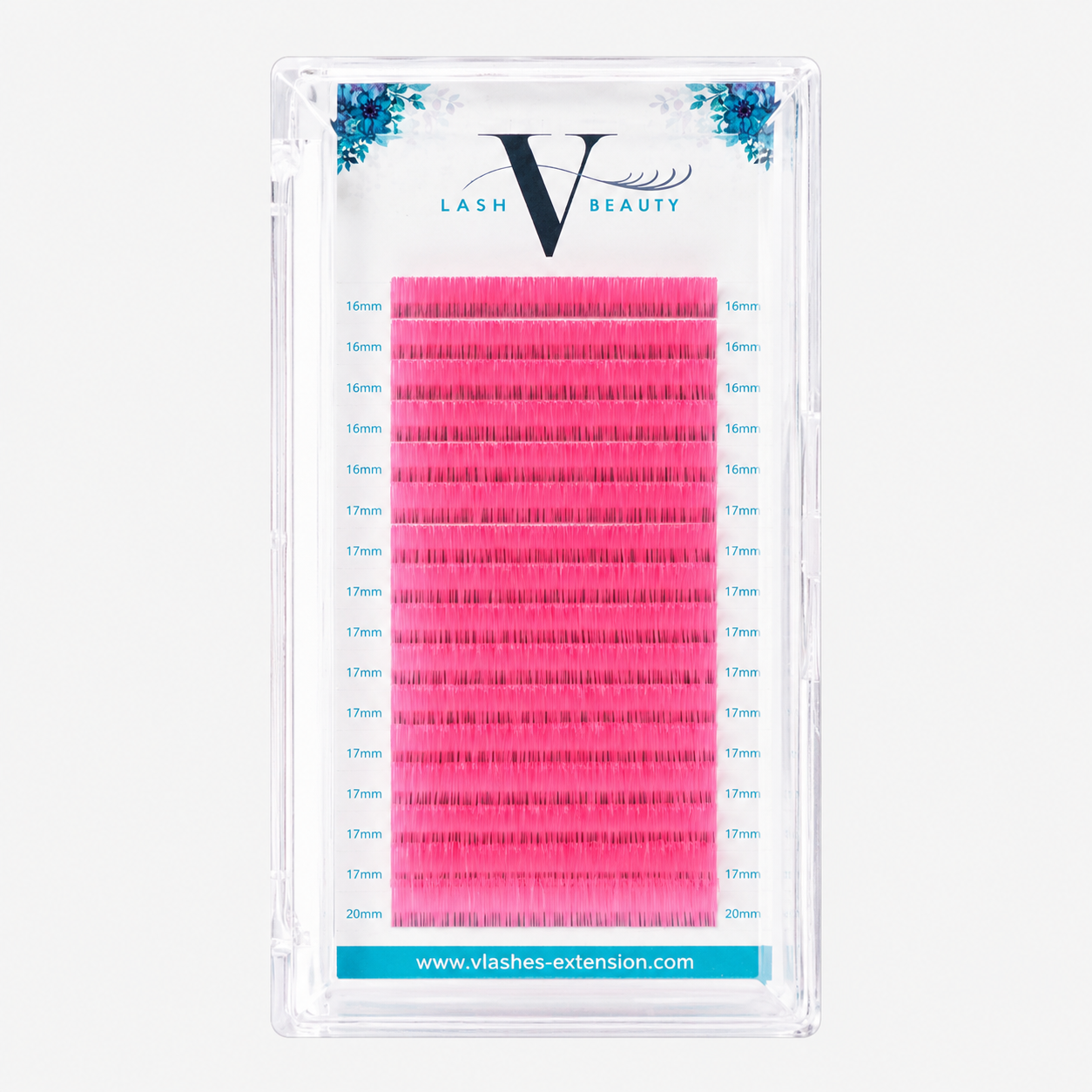 0.07mm Pink Colored Lash Extensions Volume Lash Tray