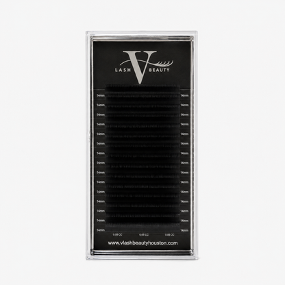 Cashmere Lash Extensions in premium matte black finish for soft, lightweight volume