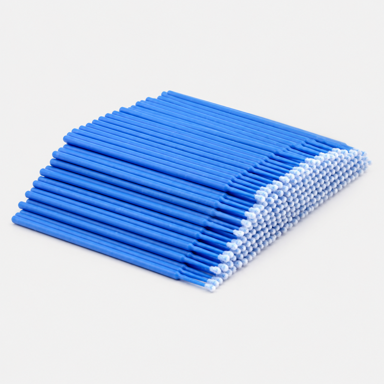 Professional disposable micro tip brushes for eyelash extensions with fine tips for precise lash prep and cleansing