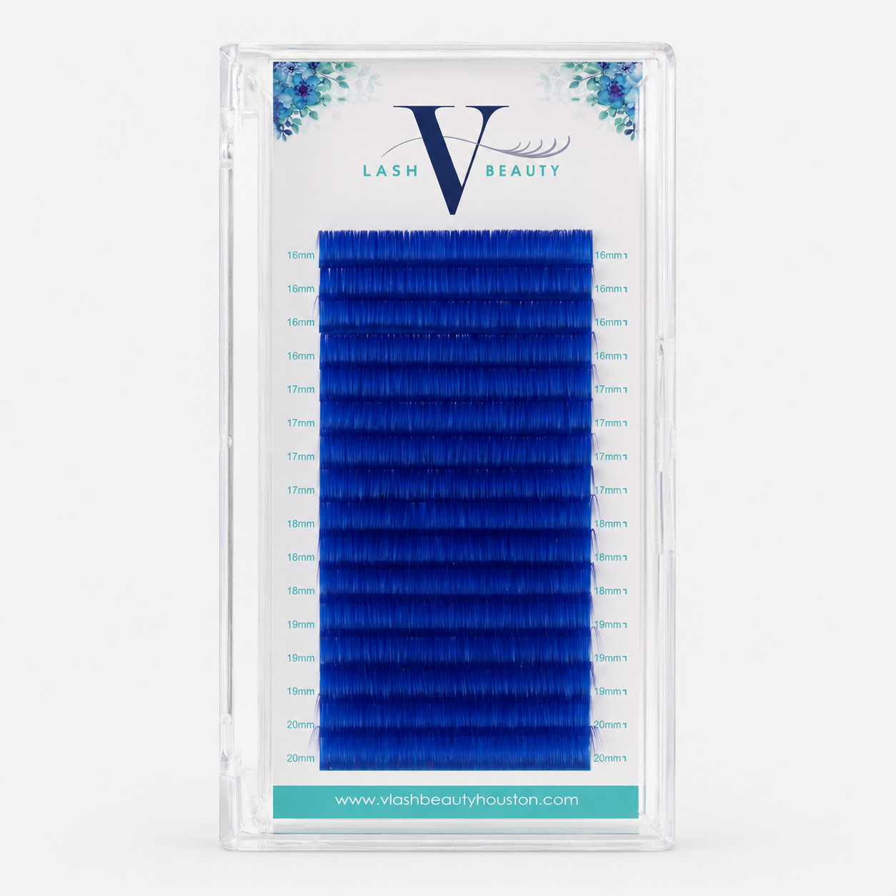 0.07mm Colored Lash Extensions Blue Volume Lash Tray