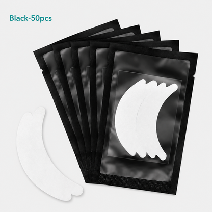 Microfoam eye pads for lash extensions with lint-free under-eye tape, 50 pairs