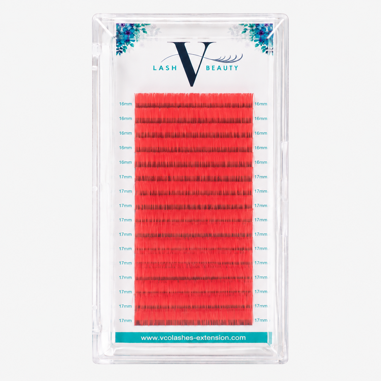 0.07mm Colored Lash Extensions Red Volume Lash Tray