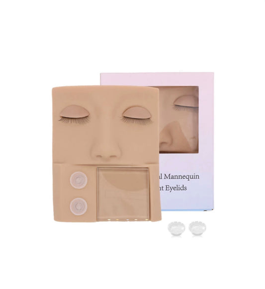 Flat Mannequin Head for Eyelash Extensions – Lash Training Practice Tool