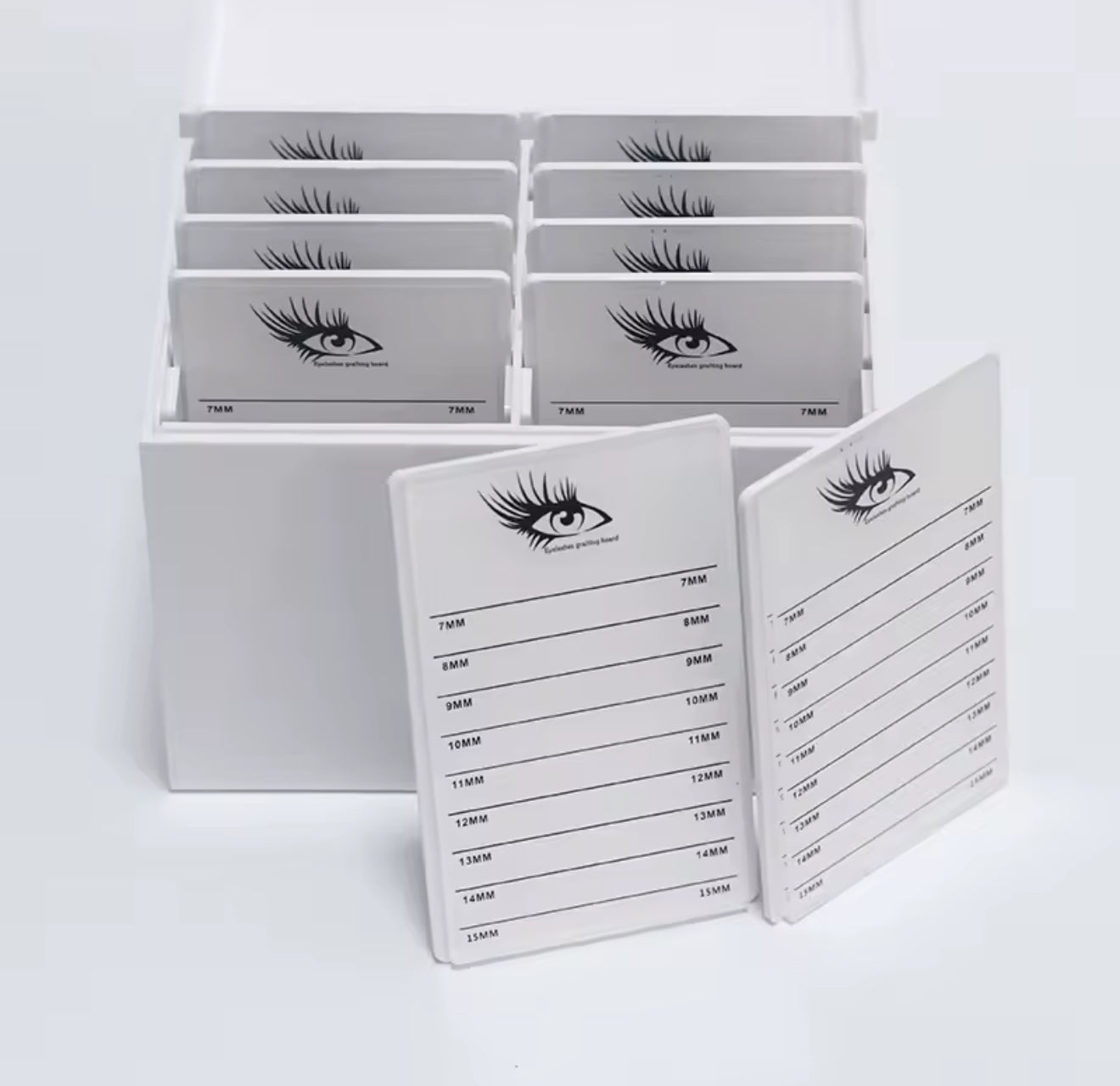 Storing Lash Tiles in 10 Layer Acrylic Holder for Eyelash Extensions