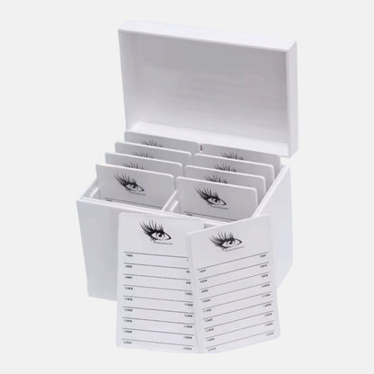 10-layer acrylic eyelash extension storage box with removable lash tiles