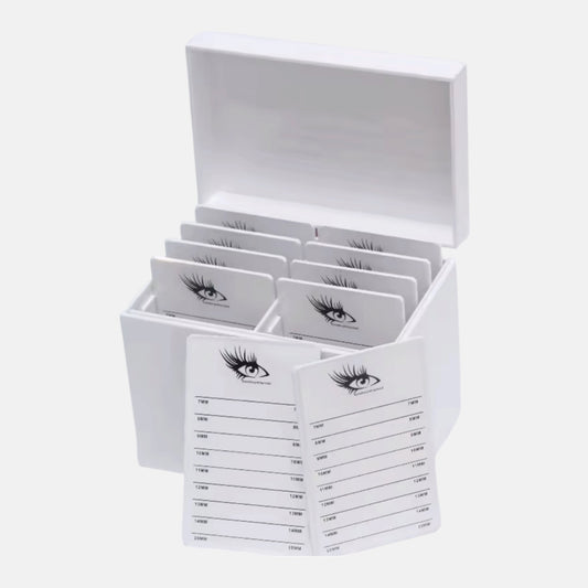 10-layer acrylic eyelash extension storage box with removable lash tiles