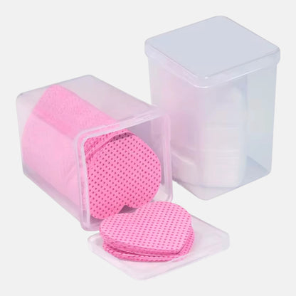 Lint-free adhesive cleaning pads for eyelash extension glue nozzles
