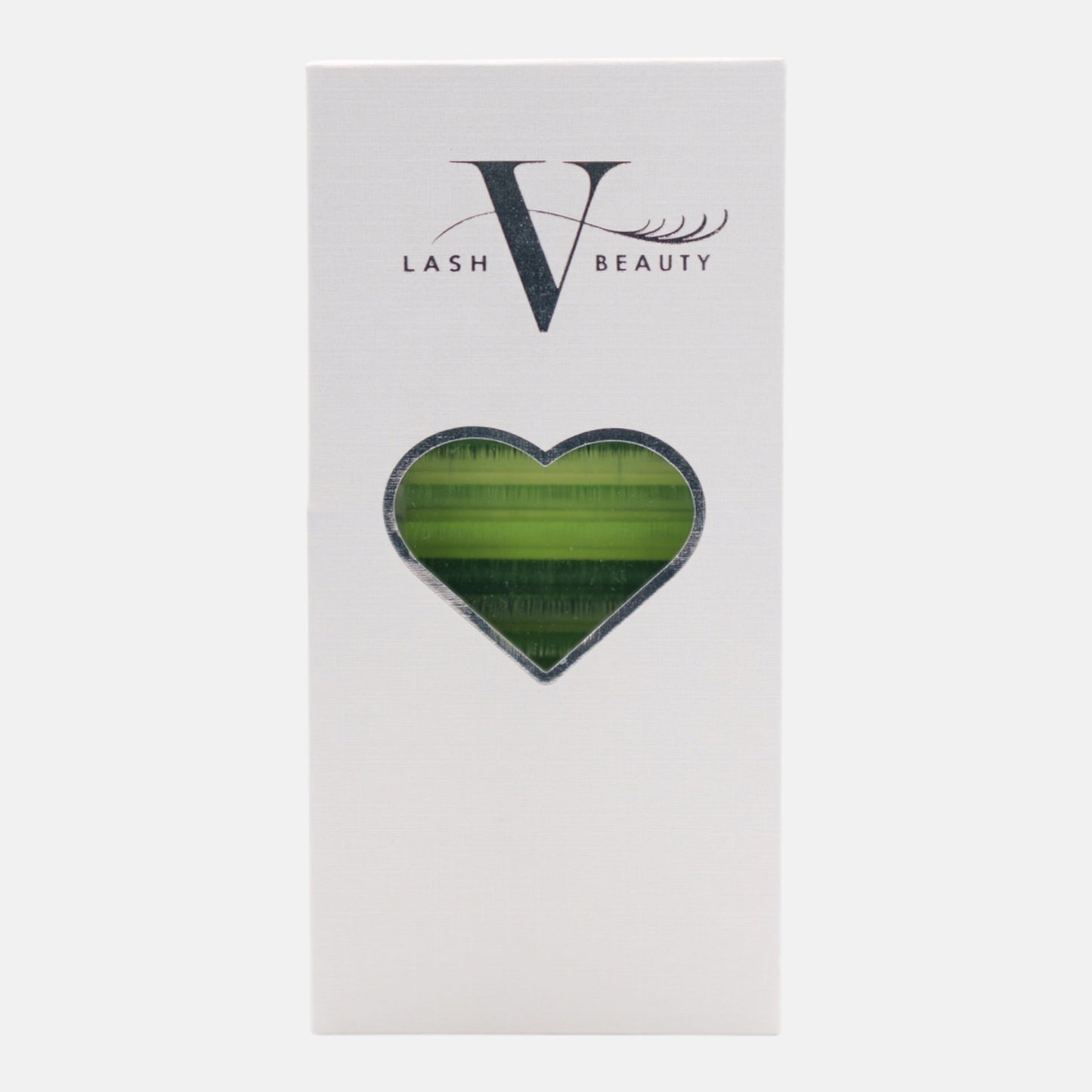 Electric Lime colored lash extension tray featuring vibrant lime green shades for bold lash sets and eye-catching lash artistry.