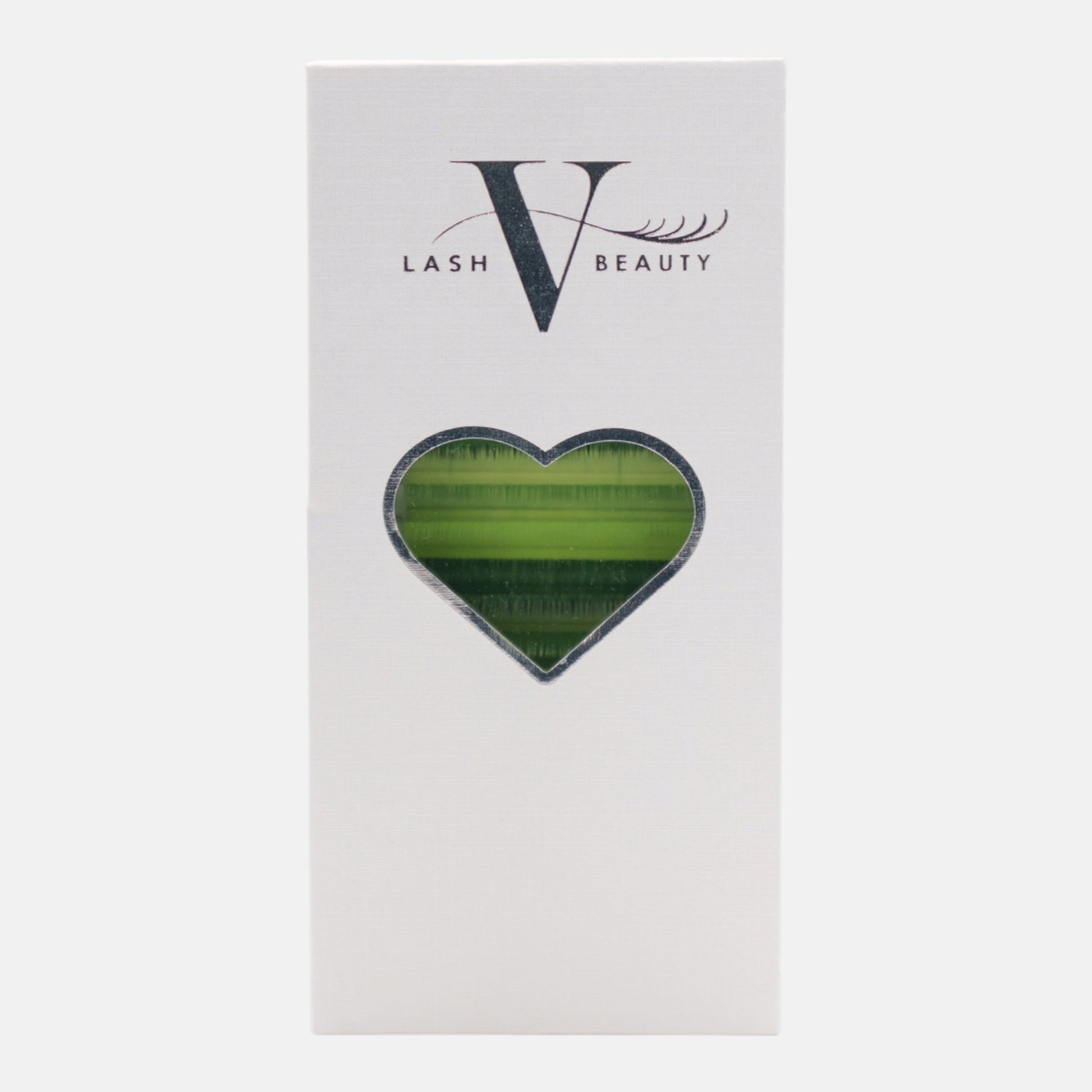Electric Lime colored lash extension tray featuring vibrant lime green shades for bold lash sets and eye-catching lash artistry.