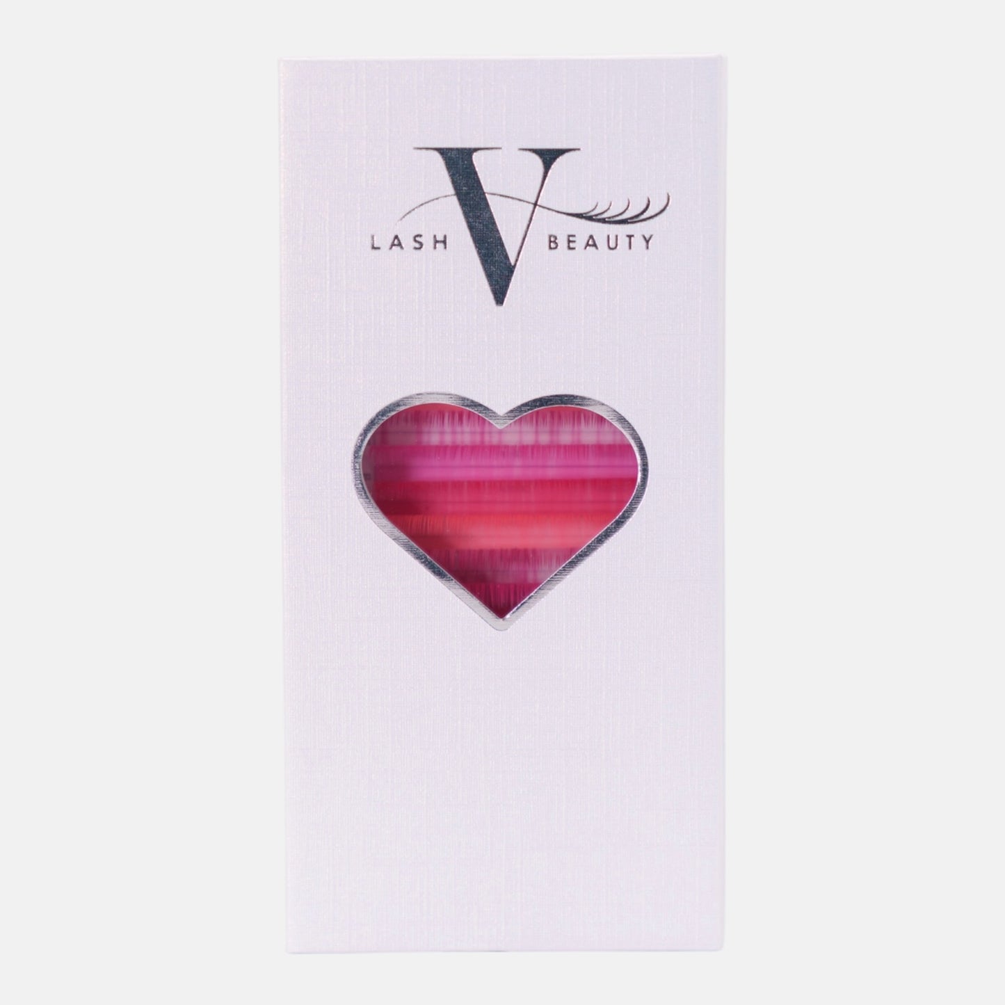 Pink Paradise colored lash extension tray featuring vibrant pink shades for creative lash sets and bold lash artistry.