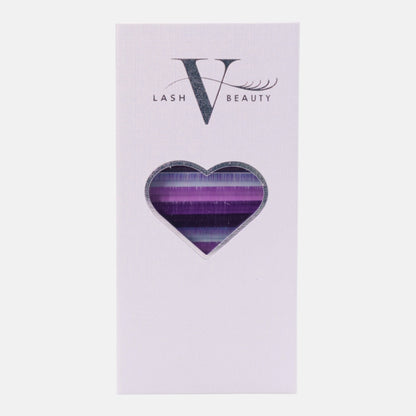 Moonlit Magic colored lash extension tray featuring rich purple shades for bold lash sets and enchanting lash artistry.