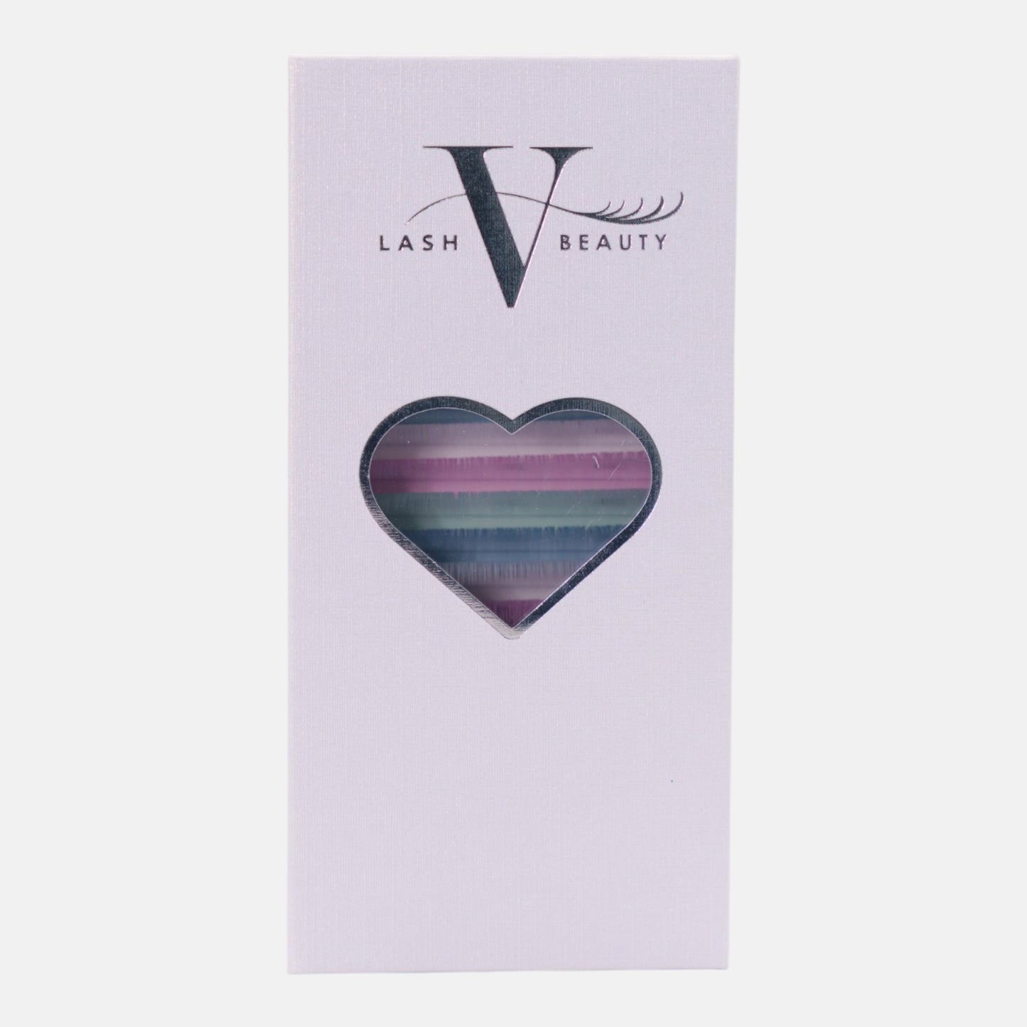 Cotton Candy Skies colored lash extension tray featuring soft pastel pink, blue, and purple shades for dreamy lash sets and colorful lash artistry.