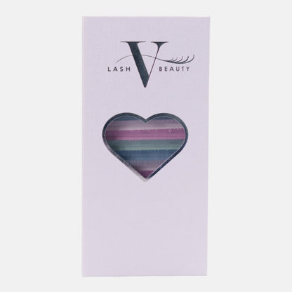 Cotton Candy Skies colored lash extension tray featuring soft pastel pink, blue, and purple shades for dreamy lash sets and colorful lash artistry.