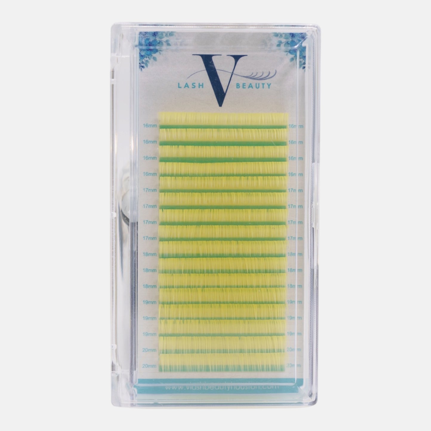 0.07mm Yellow Colored Lash Extensions Volume Lash Tray