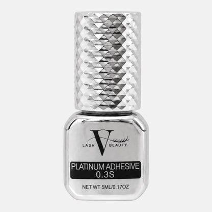 Platinum Lash Adhesive 0.3 second eyelash extension glue with black finish, 5mL professional lash adhesive for volume and mega volume lash extensions